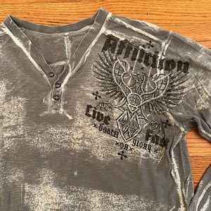 Affliction large long sleeve shirt